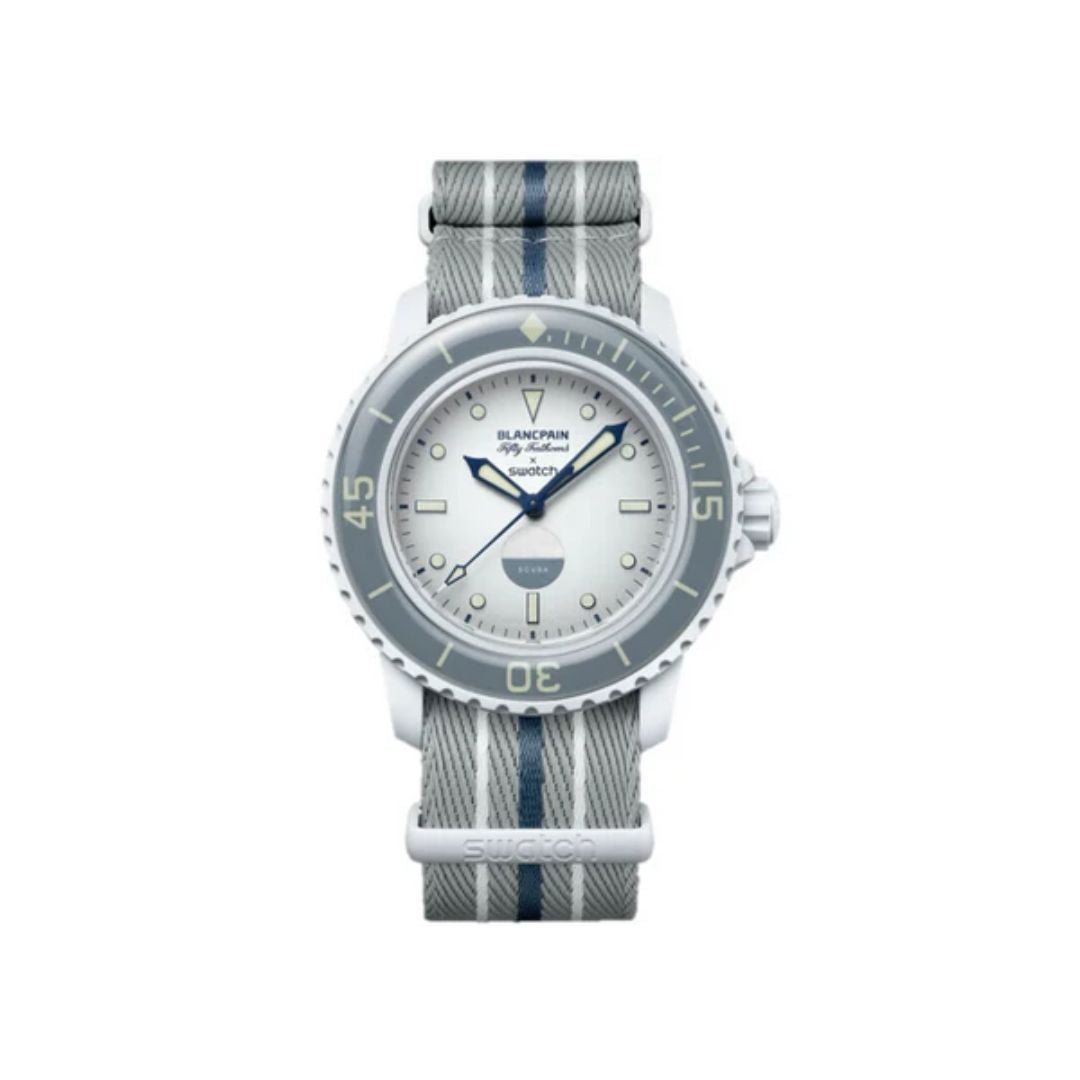 Swatch x Blancpain Bioceramic Scuba Fifty Fathoms Antarctic Ocean