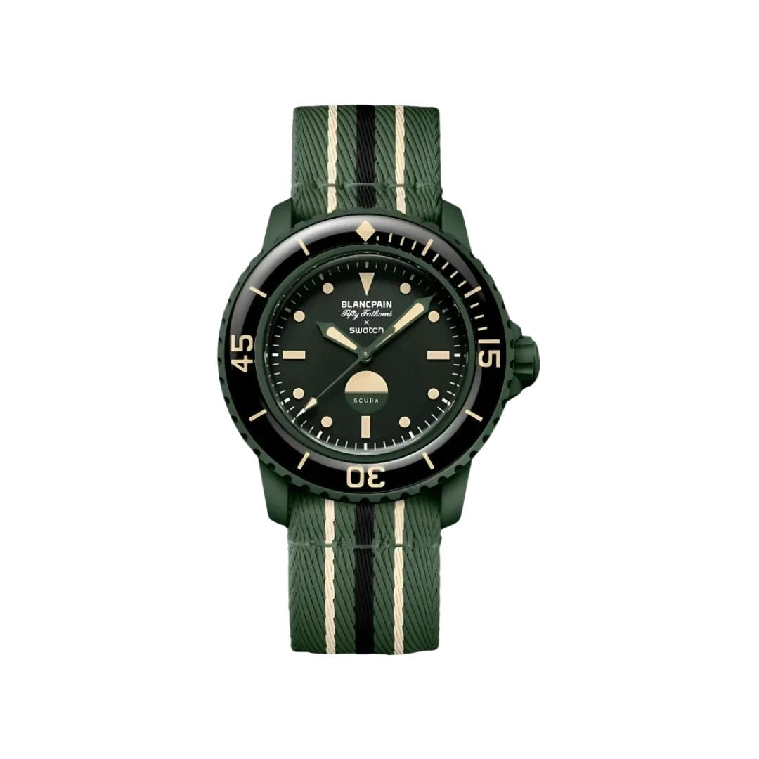 Swatch x Blancpain Bioceramic Scuba Fifty Fathoms GREEN ABYSS
