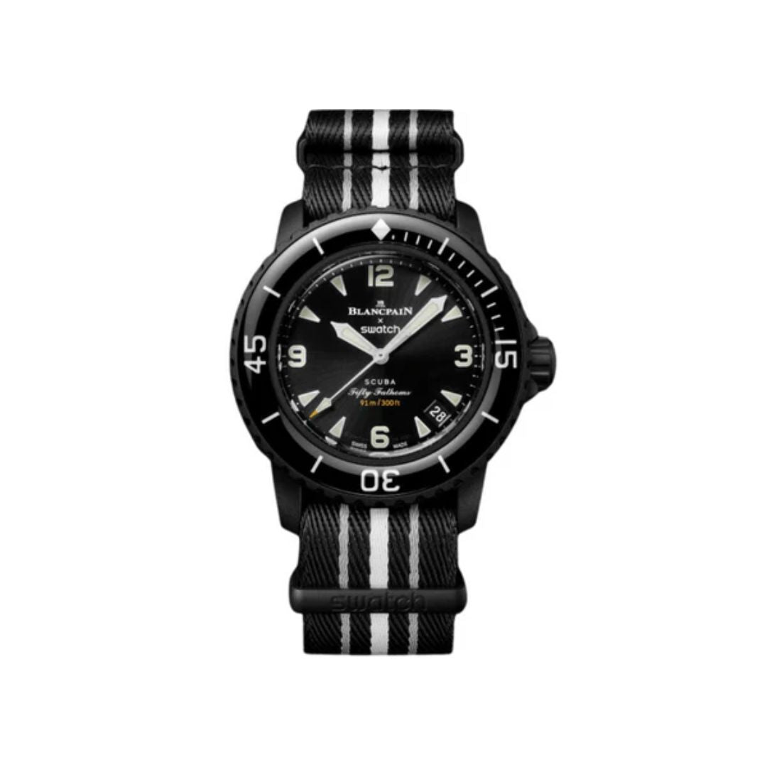 Swatch x Blancpain Bioceramic Scuba Fifty Fathoms Ocean of Storms